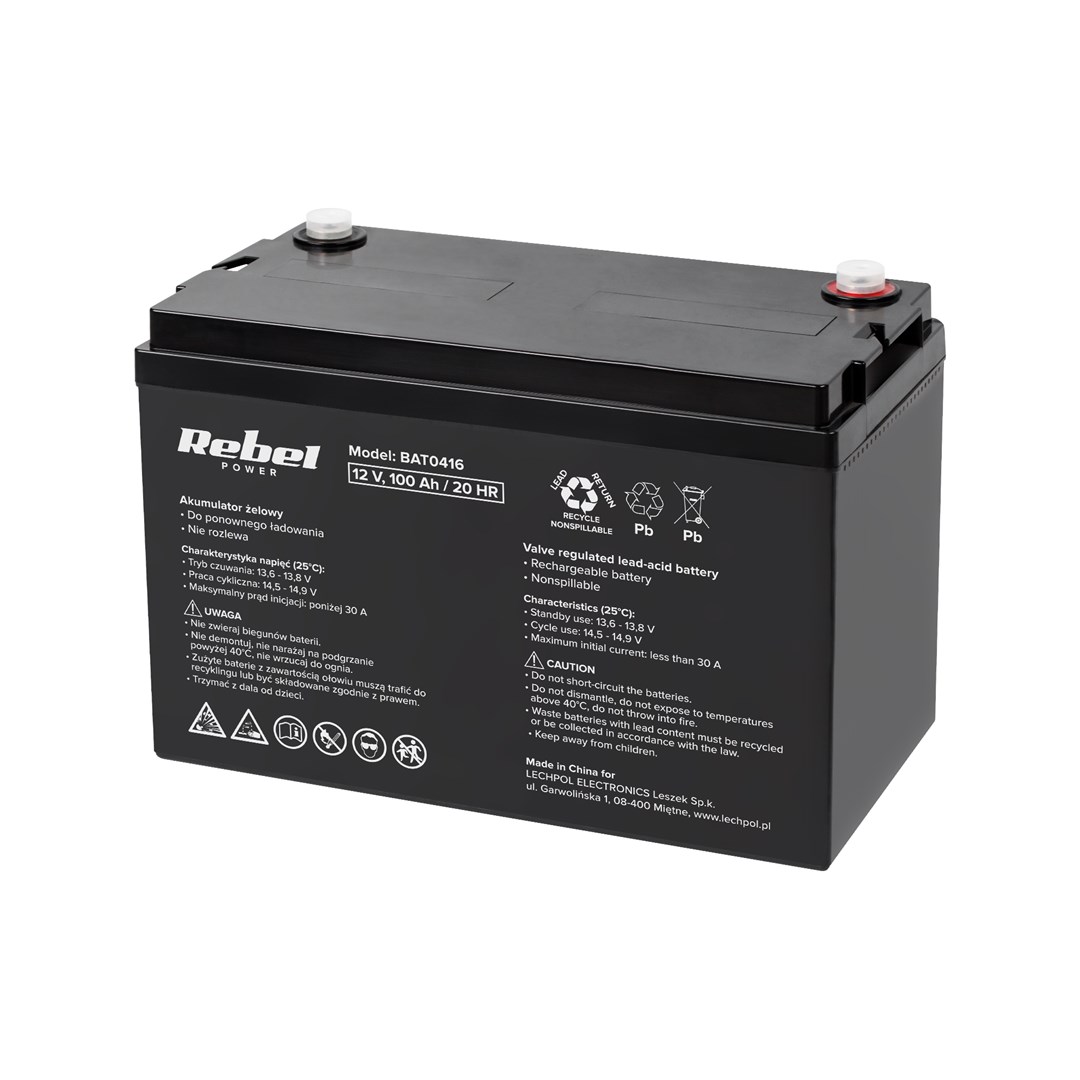 No name 12V 100Ah Rebel Gel