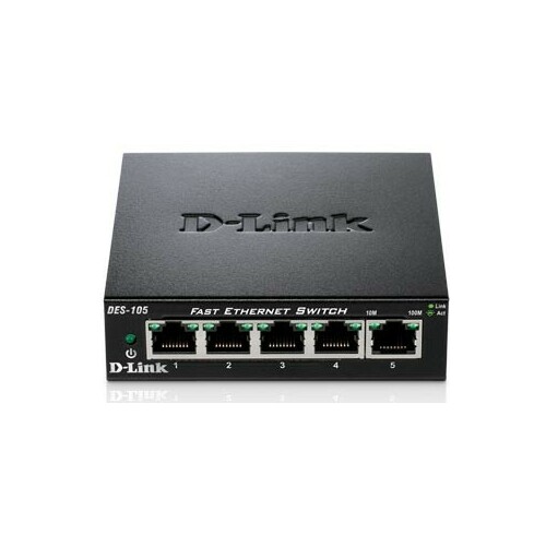 D-Link  5-port switch 10/100 Metal Housing