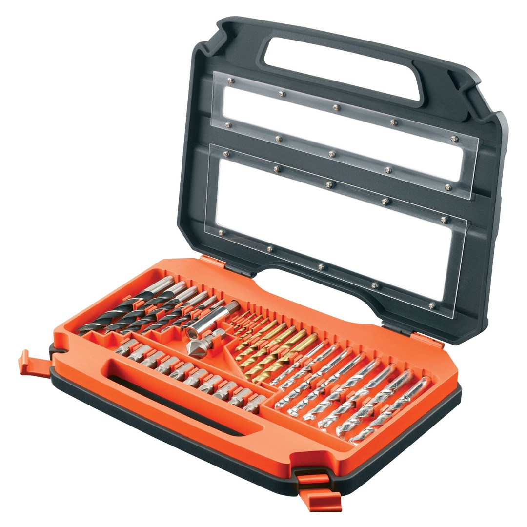BLACK+DECKER 76 pcs. Set: Titanium drill