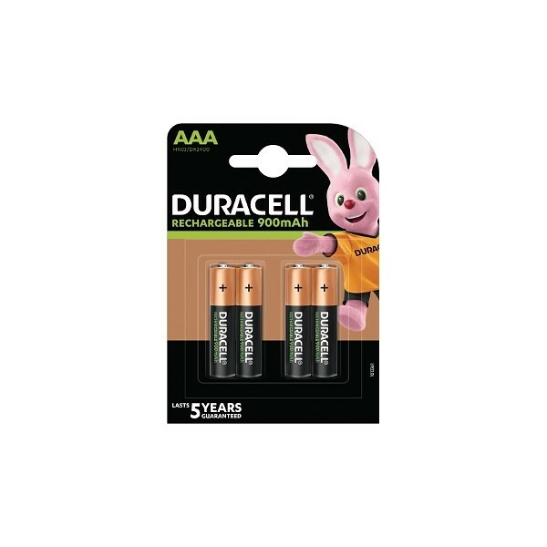 Duracell AAA/HR3 900mAh batteries, blister 4