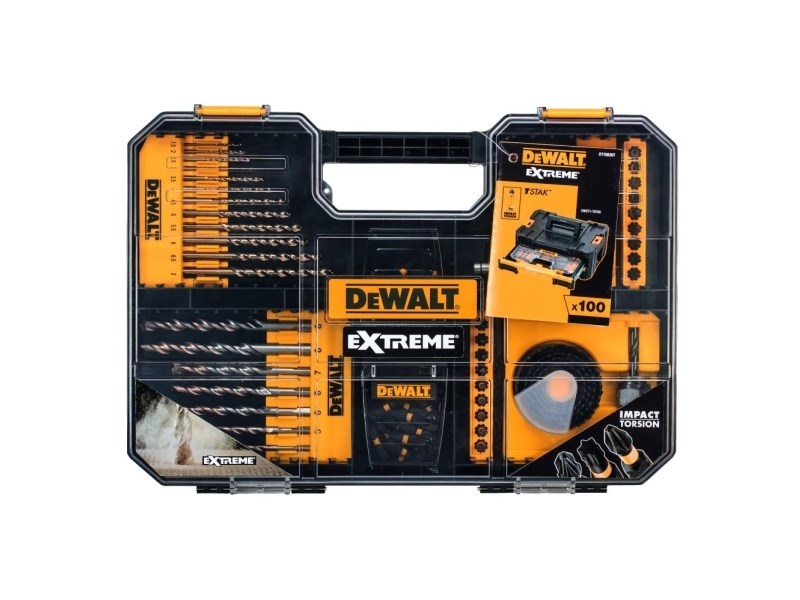 DeWalt Accessory set 100pcs bits, drills