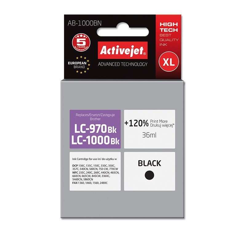 Activejet  AB-1000BN ink (replacement for Brother