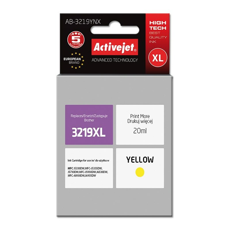 Activejet  AB-3219YNX Ink Cartridge (replacement for