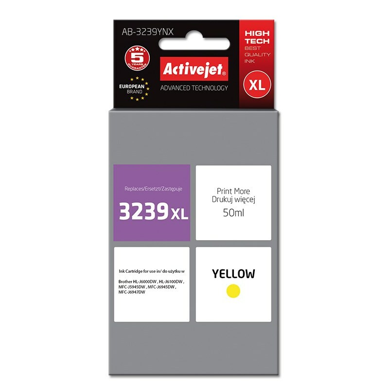 Activejet AB-3239YNX ink (replacement for Brother