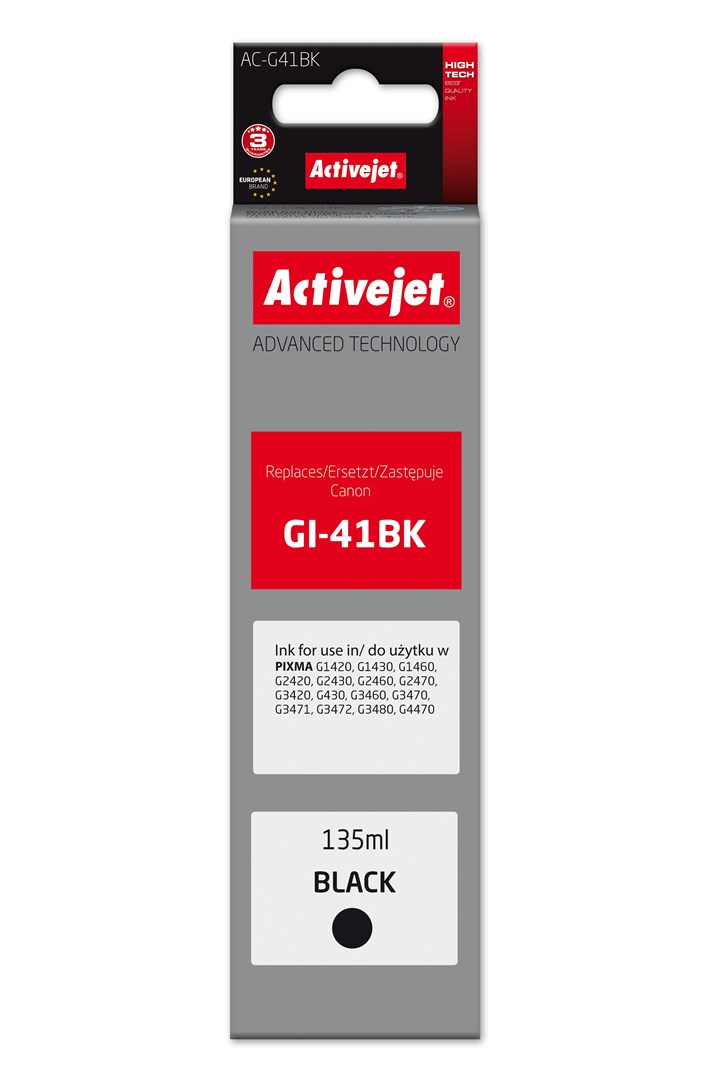 Activejet  AC-G41Bk Ink Bottle (Replacement Canon