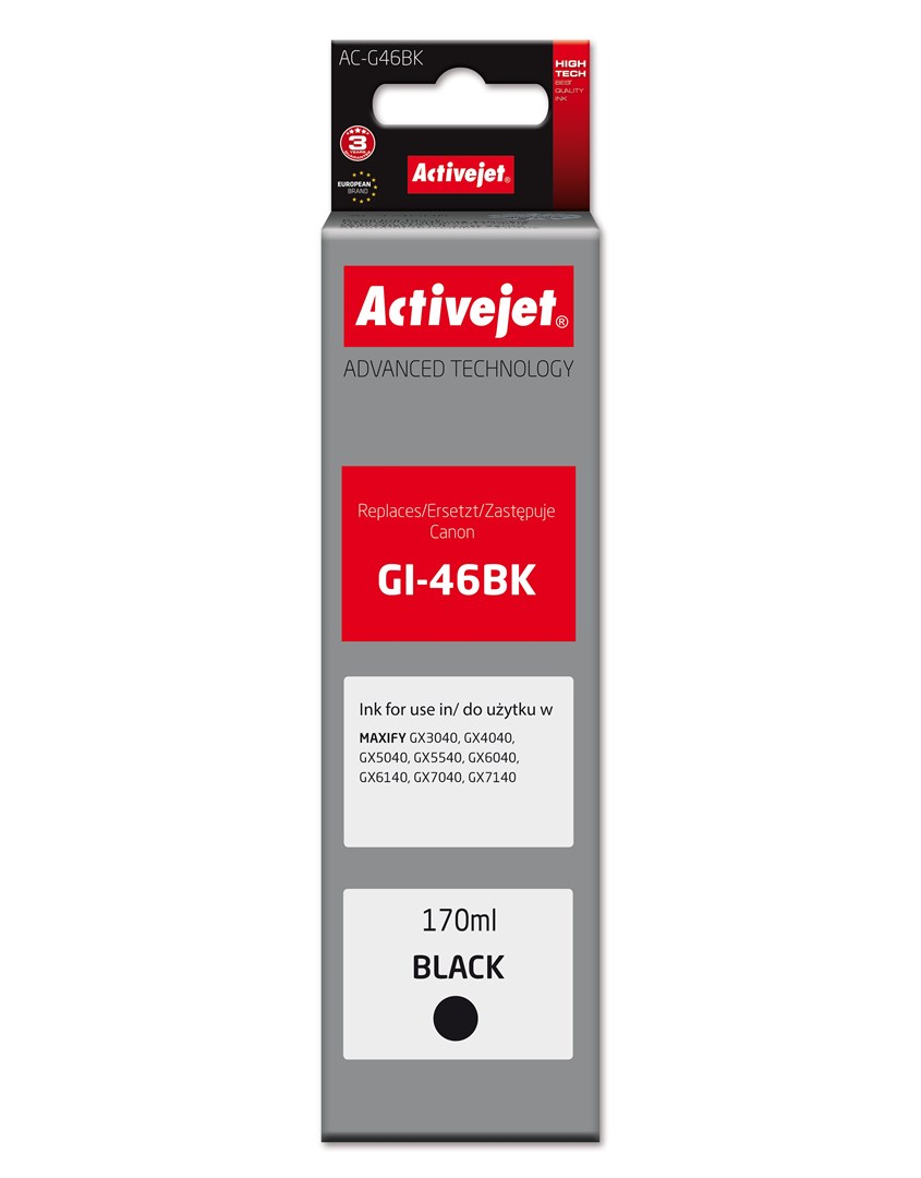 Activejet  AC-G46BK Ink cartridge for Canon
