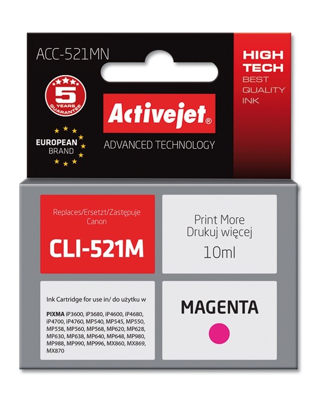 Activejet  ACC-521MN Ink (replacement for Canon