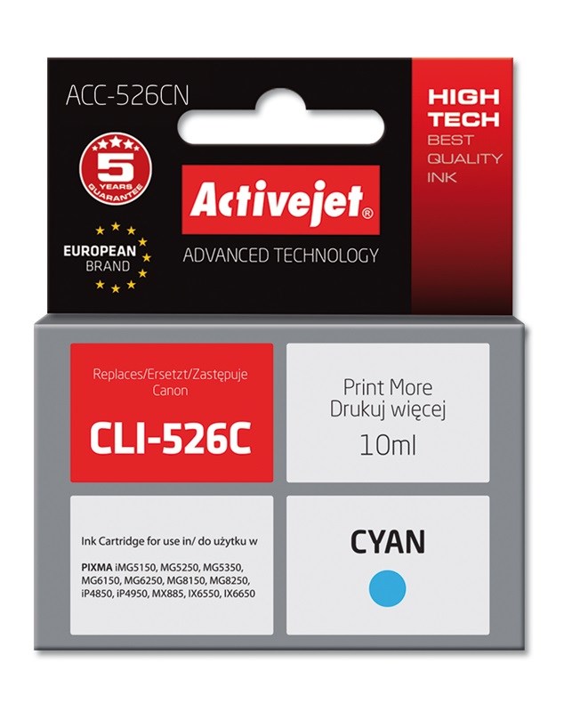 Activejet  ACC-526CN Ink (replacement for Canon