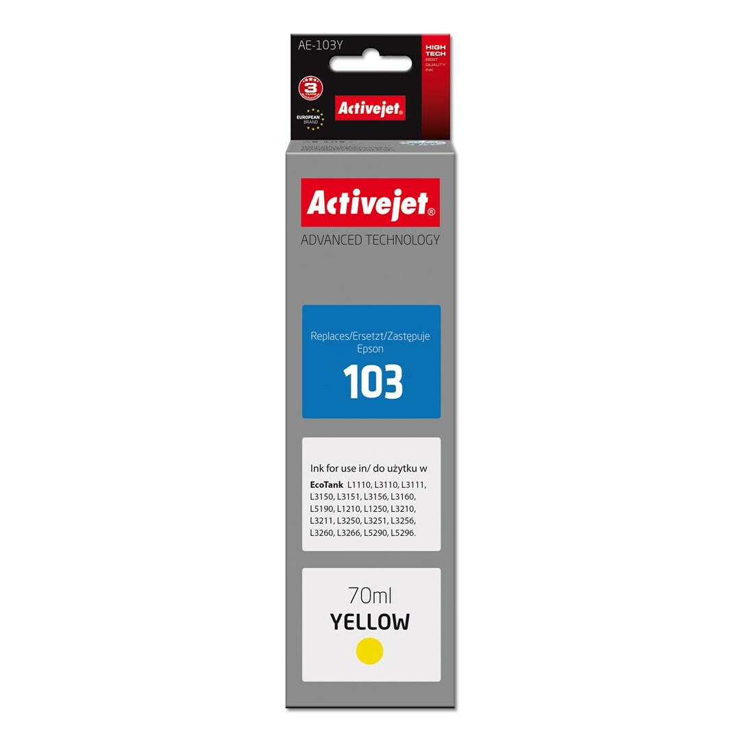 Activejet AE-103Y Ink Bottle (Replaces Epson