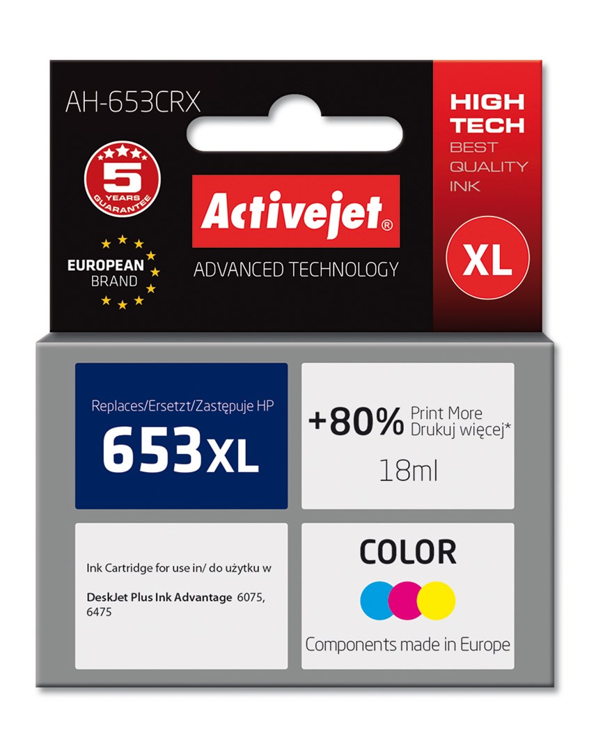 Activejet  AH-653CRX ink (replacement for HP