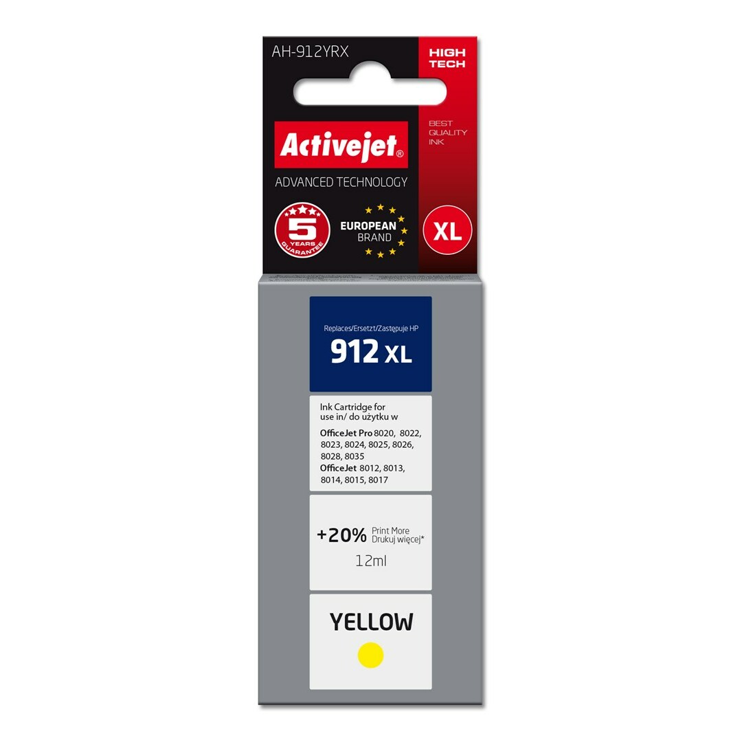 Activejet  AH-912YRX Ink Cartridge (replacement for