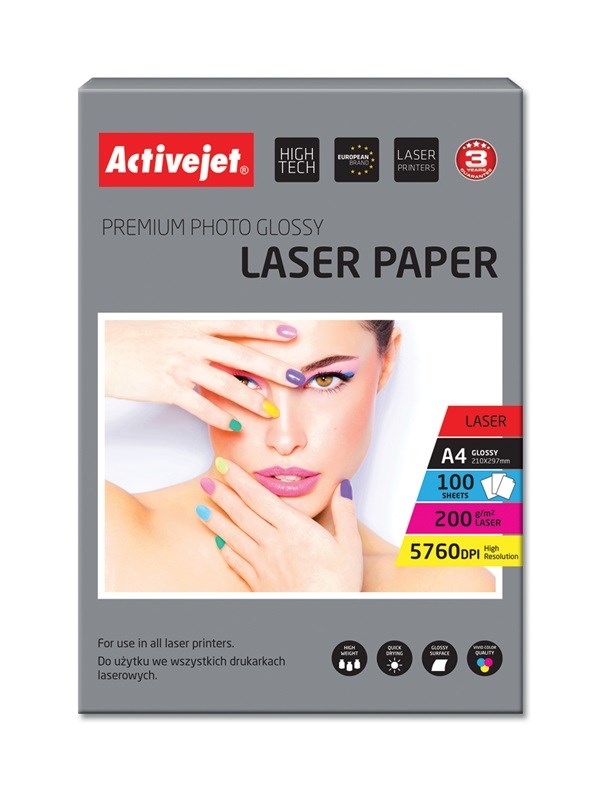 Activejet AP4-200G100L photo paper for laser