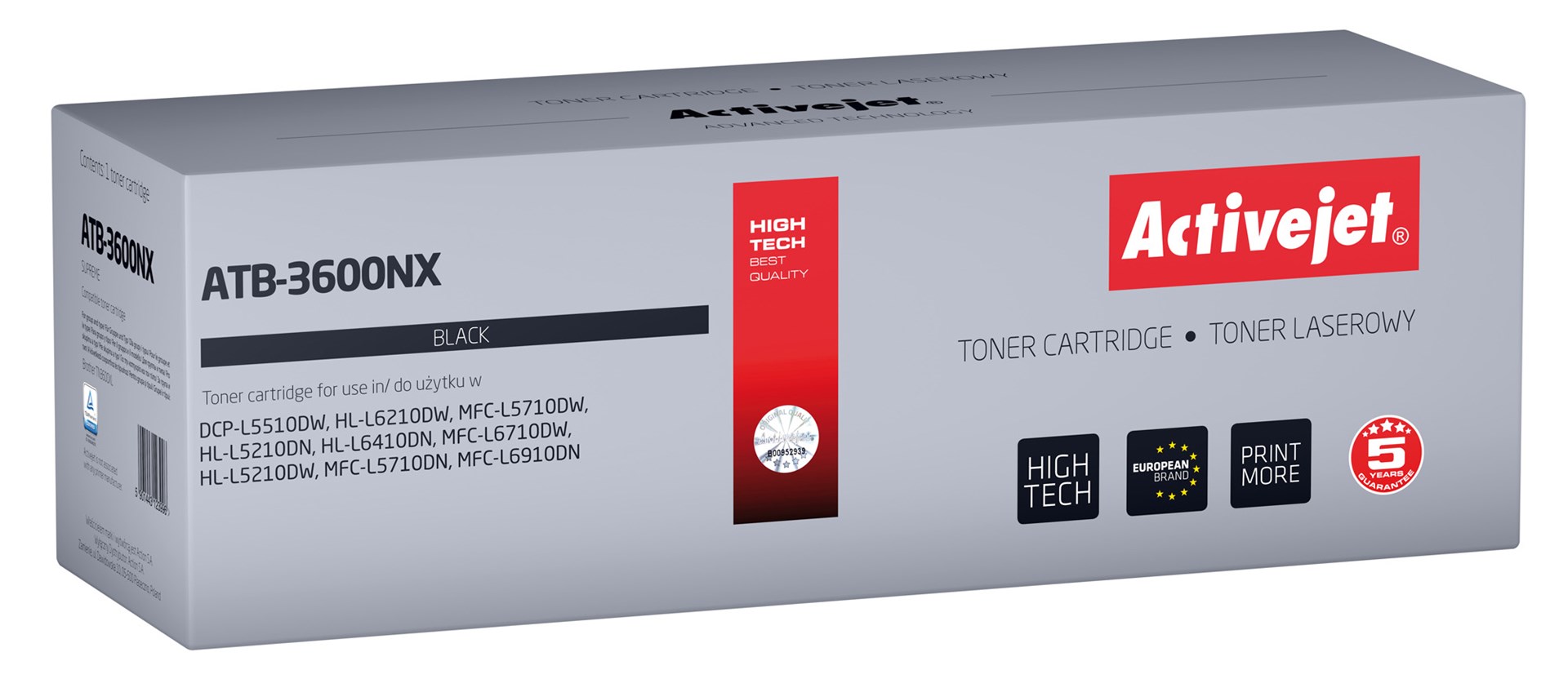 Activejet ATB-3600NX Toner (replaces Brother TN3600XL