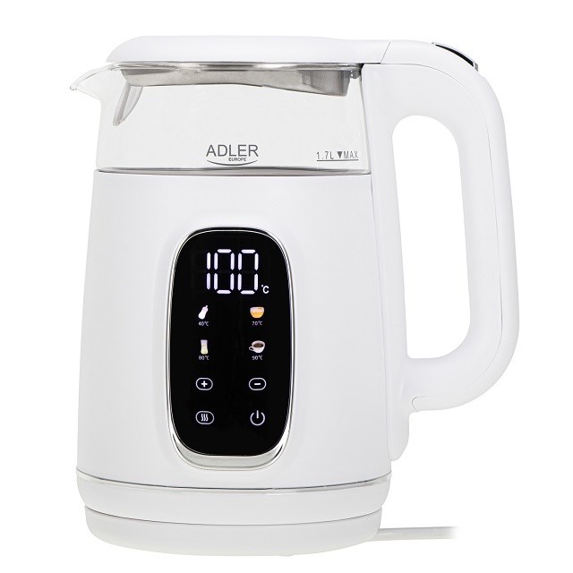 Adler  AD 1305 electric kettle white/silver