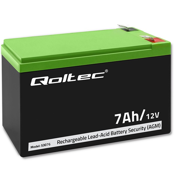 Qoltec AGM battery 12V 7Ah, max