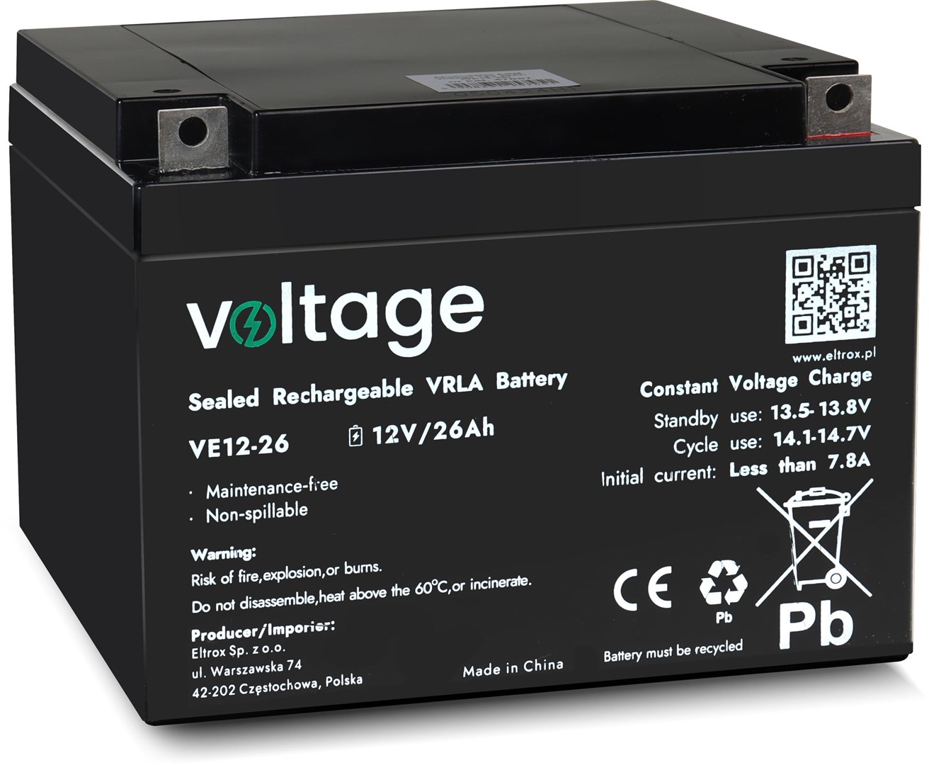 Volt Polska AGM Battery Voltage 12V