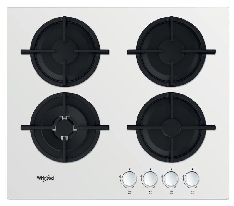 Whirlpool AKT625WH Gas on glass Hoob