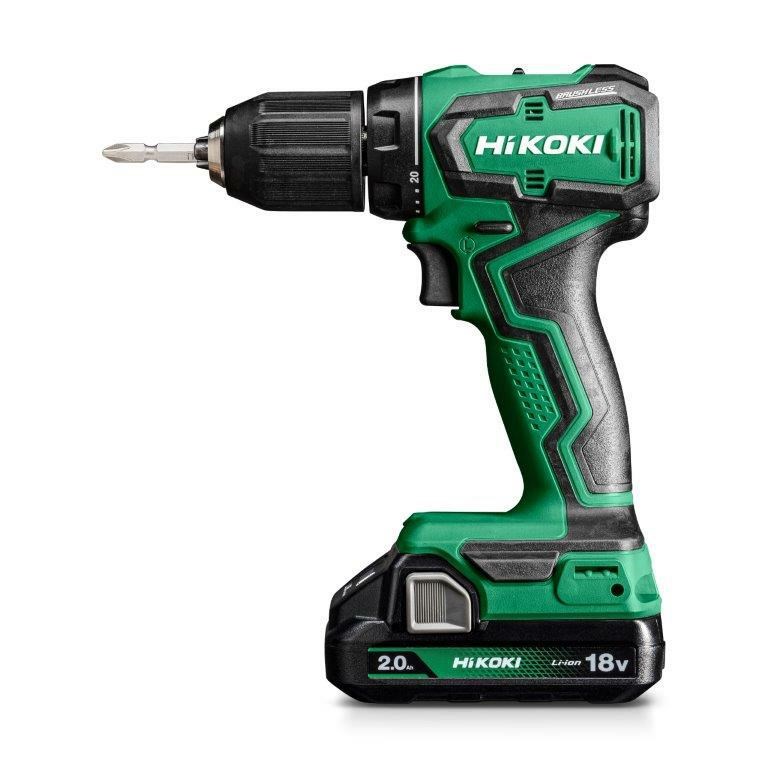 HiKOKI AKU drill-driver. 18V, 55nm, 2x2Ah