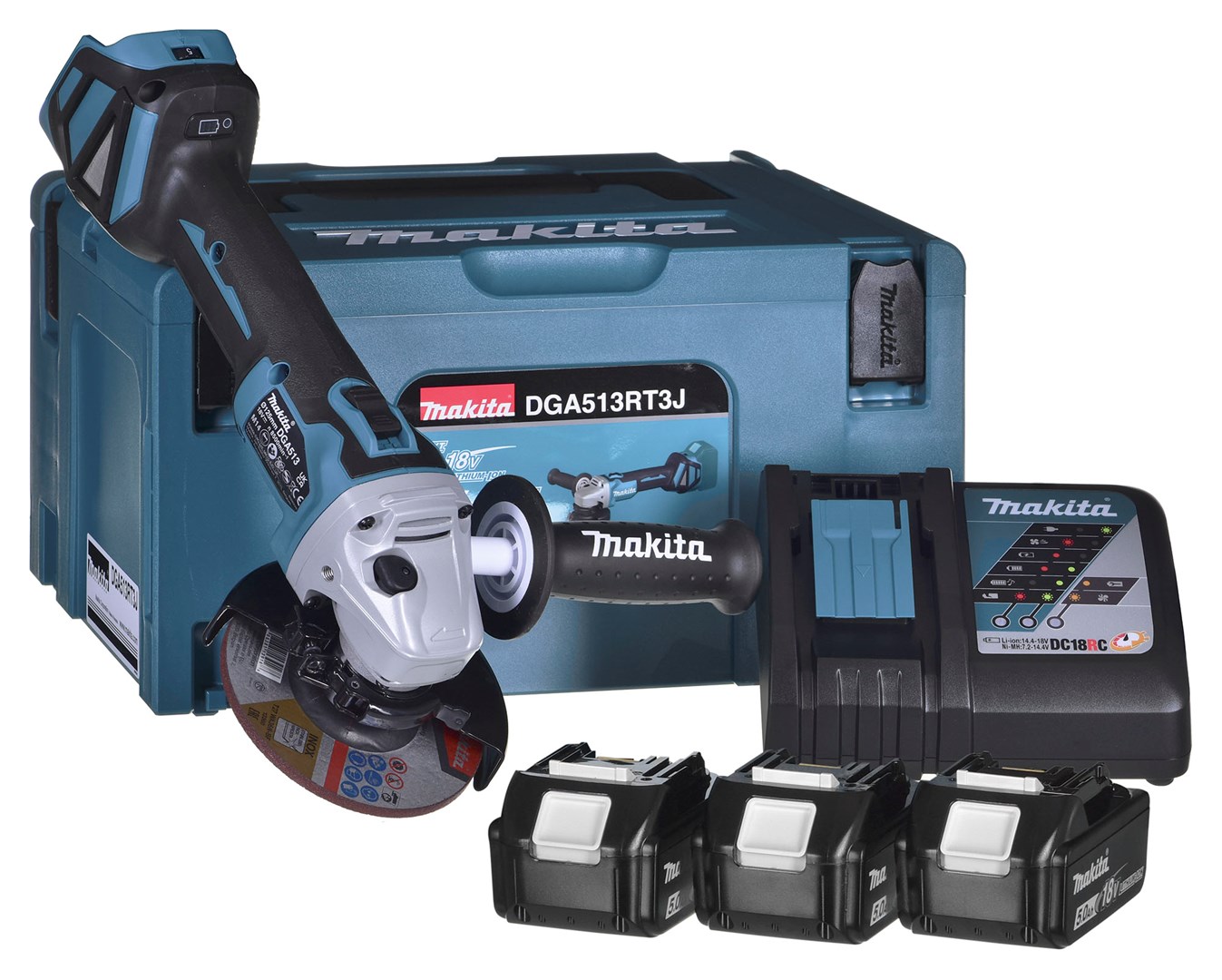MAKITA Angle grinder 18V 3x5.0Ah