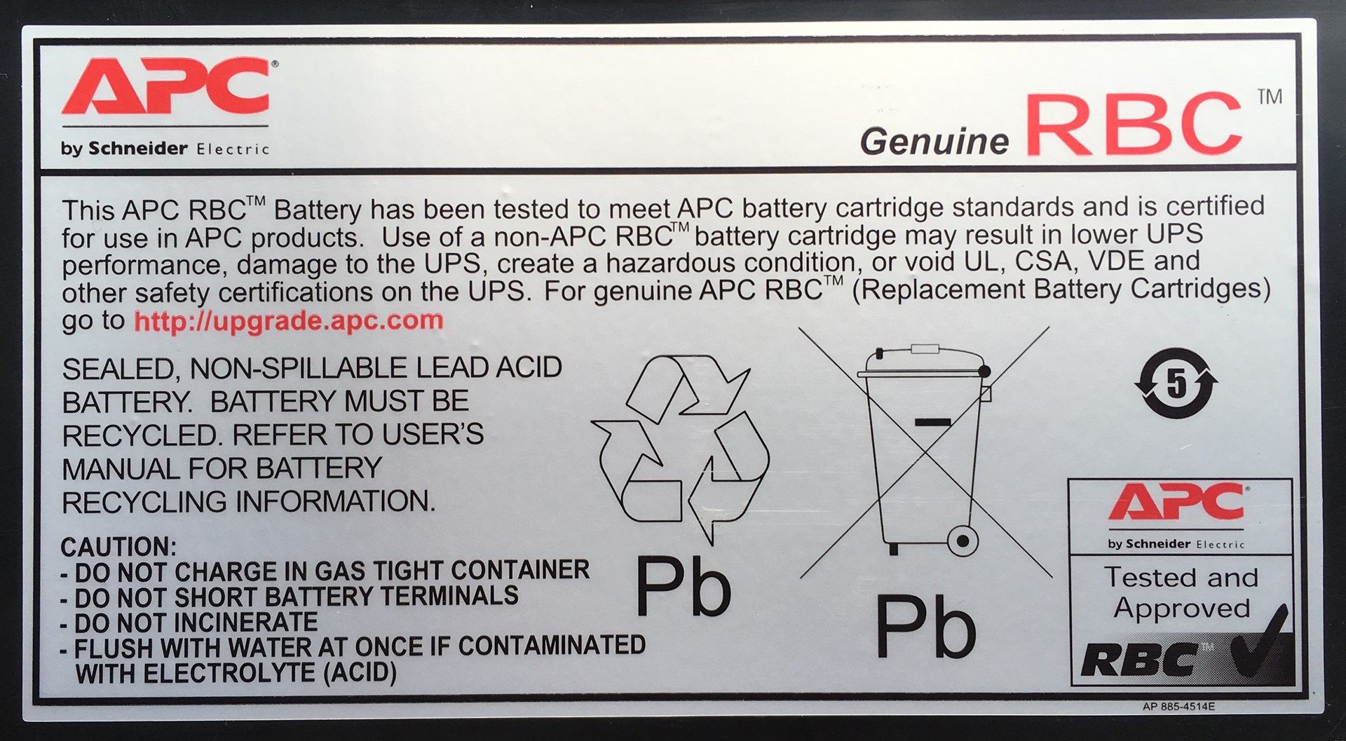 APC Battery Replacement Cartridge RBC48 (OEM)