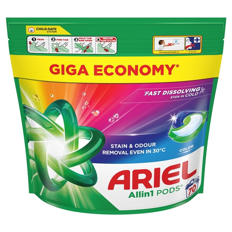 ARIEL COLOR LAUNDRY CAPSULES 70PCS |