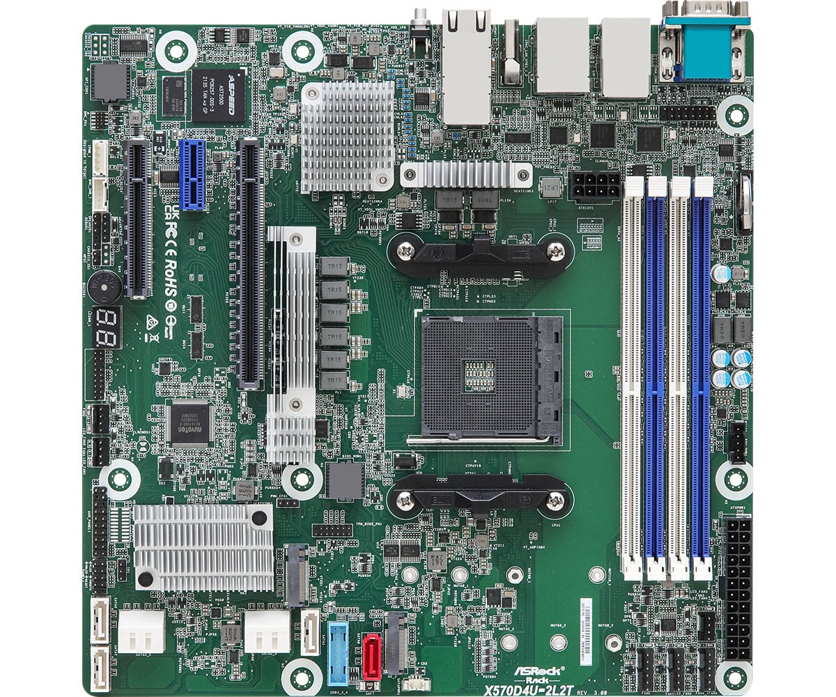 ASRock X570D4U-2L2T/BCM motherboard AMD X570 Socket