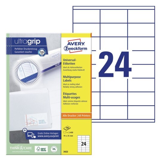 AVERY Zweckform Avery 3422 self-adhesive label