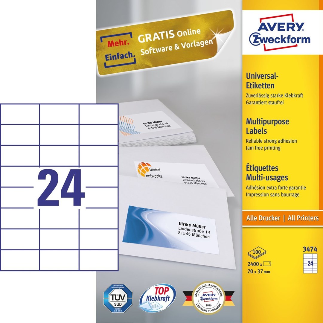 AVERY Zweckform Avery 3474 self-adhesive label