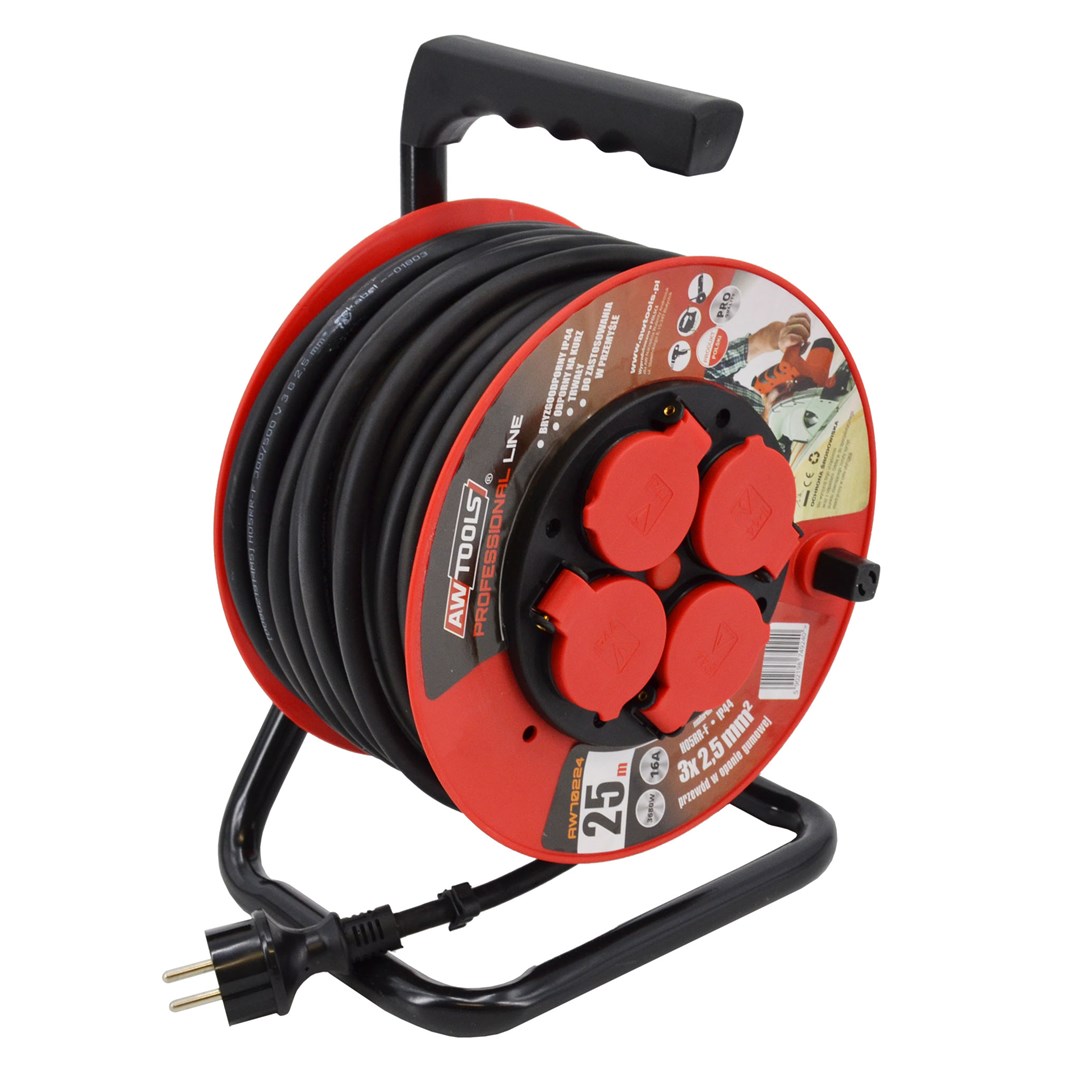AWTOOLS  EXTENSION CABLE DRUM PROFESSIONAL 30m