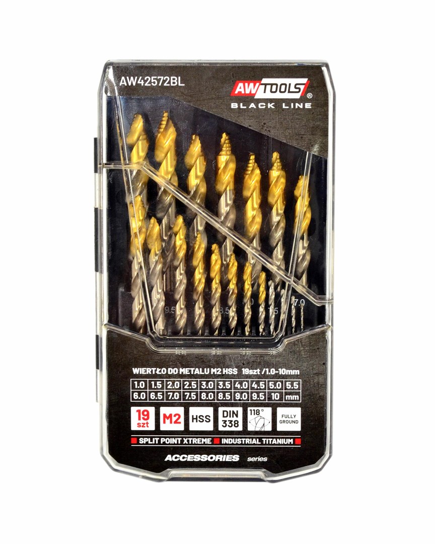 AWTOOLS WIERTŁO DO METALU M2 HSS-TiN