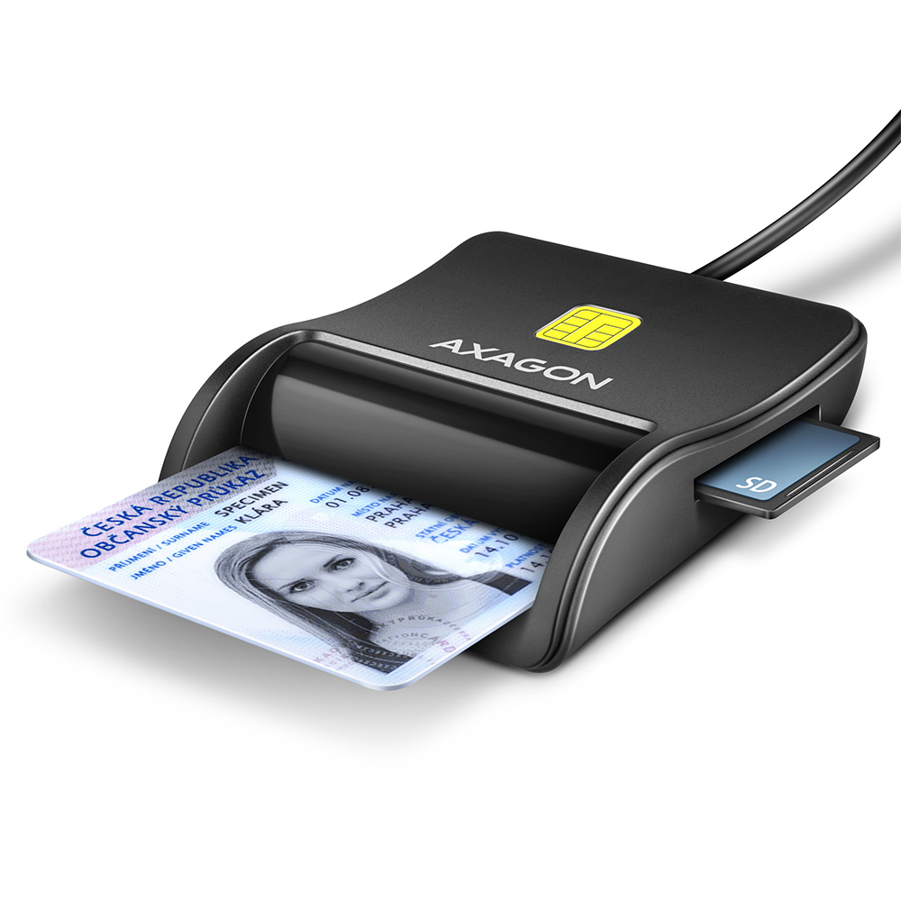 AXAGON  Card reader CRE-SM3SD Smart card