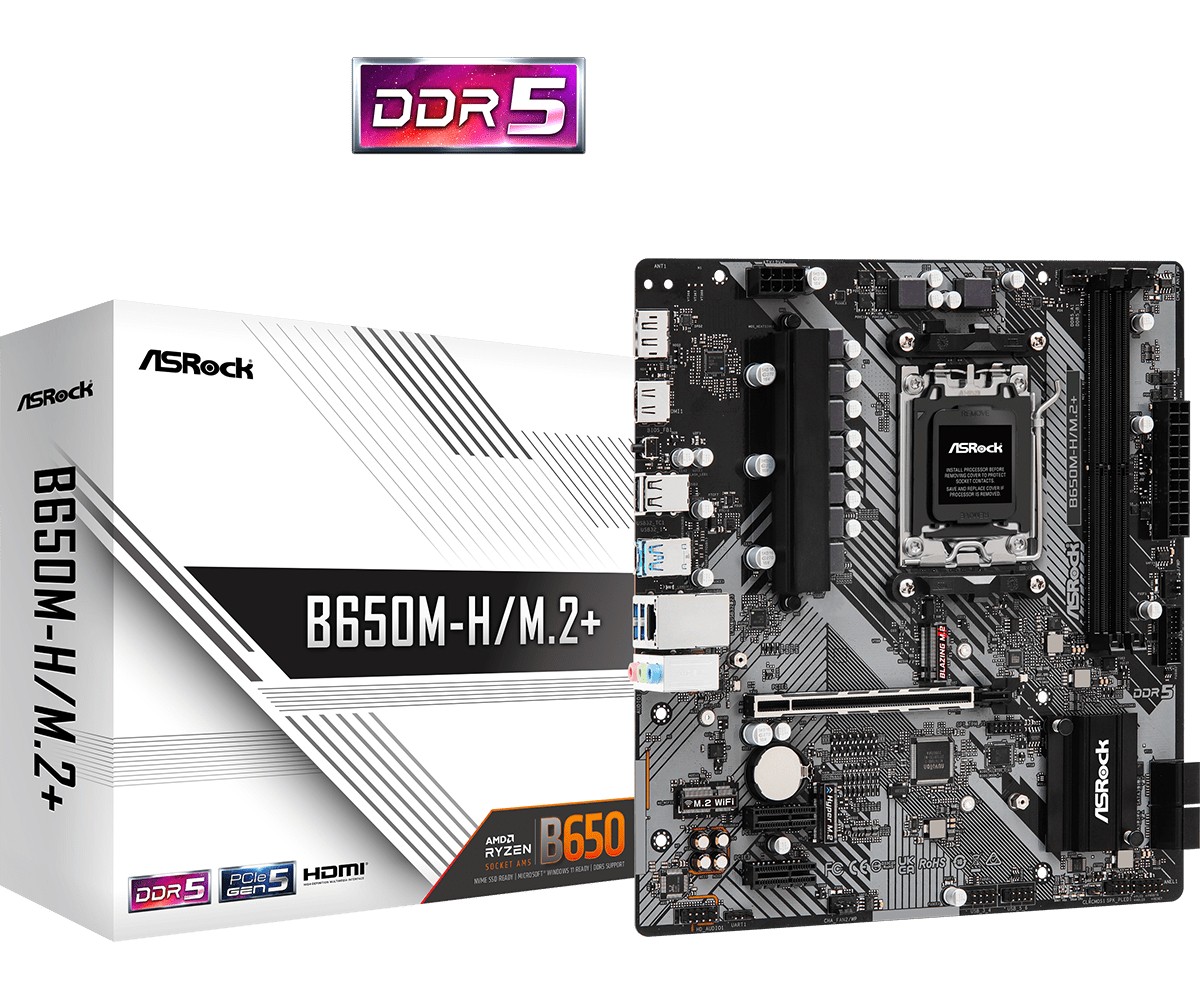ASRock  B650M-H/M.2 + AM5 2DDR5