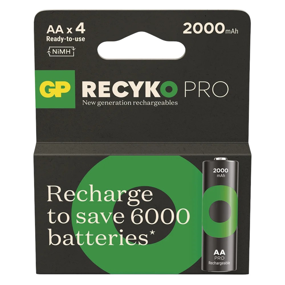 GP Battery Batteries R6/AA 2000MAH recyko