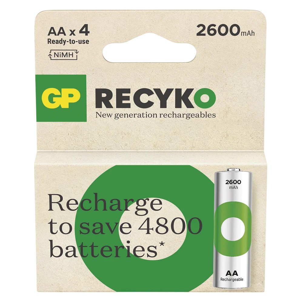 GP Battery Batteries R6/AA NI-MH 2