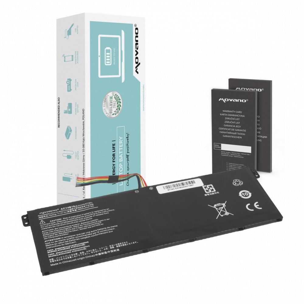 Movano  Battery AC14B13J AC14B18J for Acer