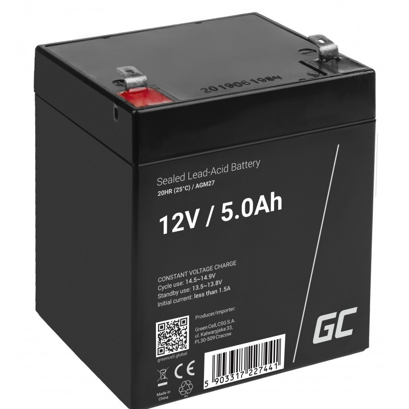 GREEN CELL  Battery AGM 12V 5Ah