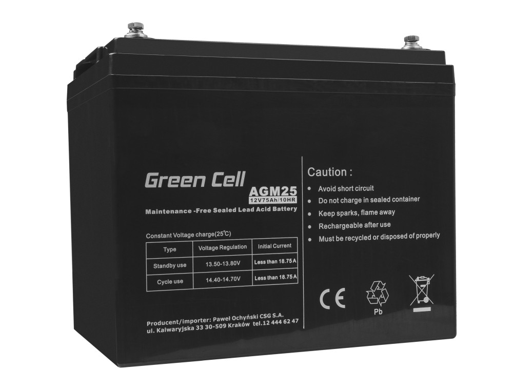 GREEN CELL Battery AGM GC 12V