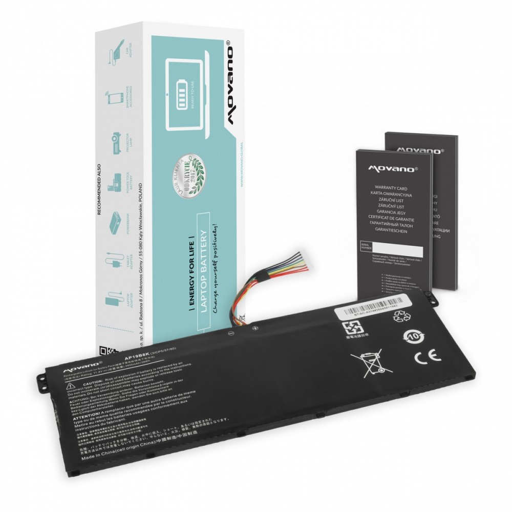 Movano  Battery AP19B8K for Acer Aspire