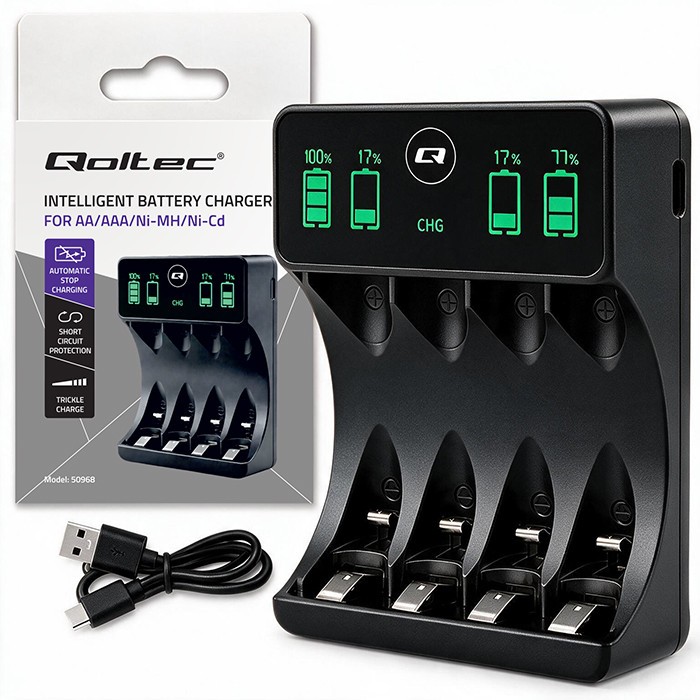 Qoltec  Battery charger for NiMH type