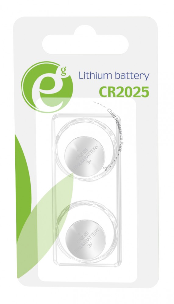 Gembird  Battery CR2025, 3V, 2 pieces