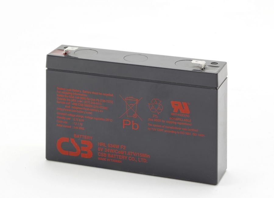 CSB  BATTERY  HRL634WF2 34WATT 6V 9Ah
