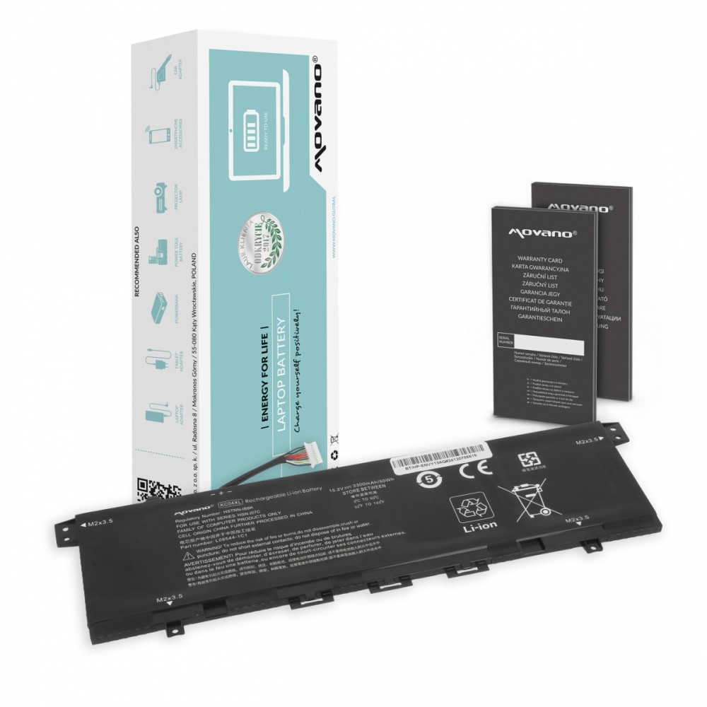 Movano Battery KC04XL HSTNN-IB8K HP Envy