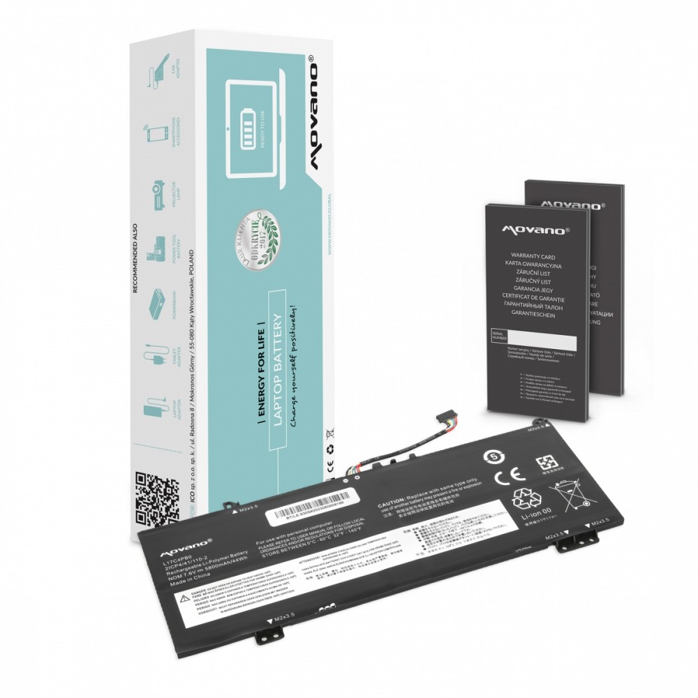 Movano  Battery L17C4PB0 L17M4PB0 for Lenovo