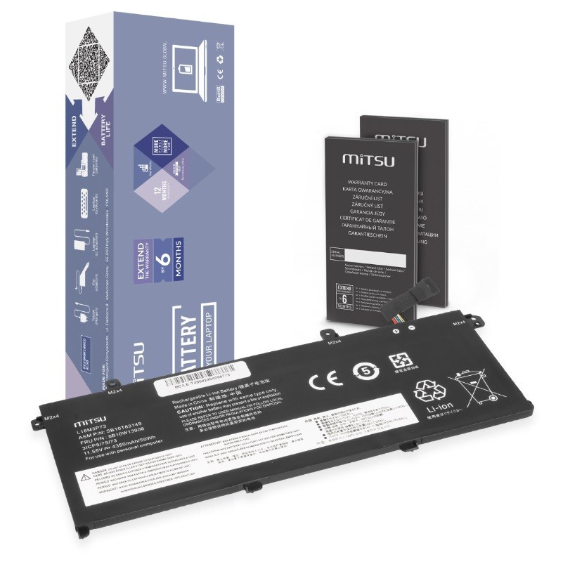 Mitsu  Battery L18M3P73 for Lenovo ThinkPad