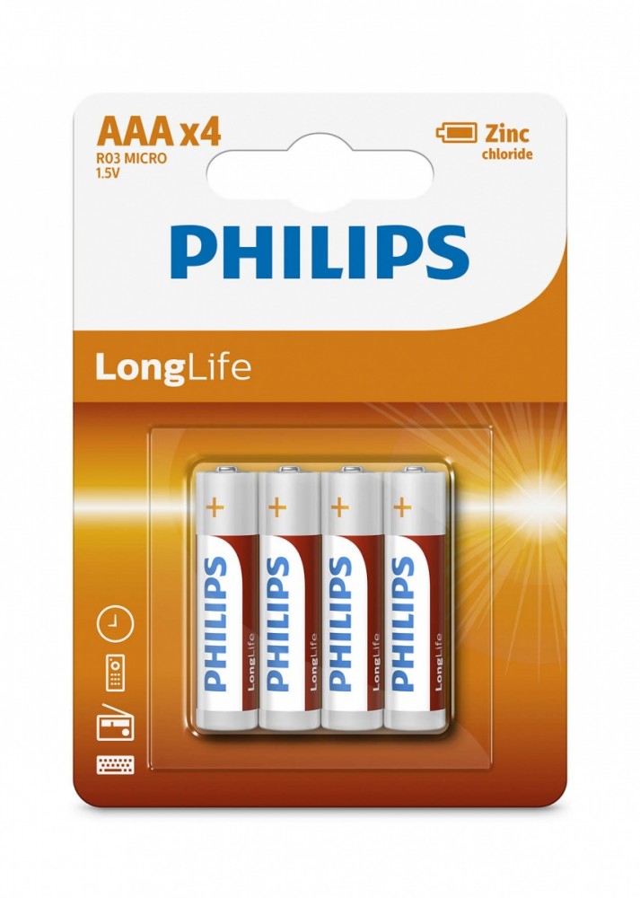 Philips  Battery R03 AAA LONGLIF E