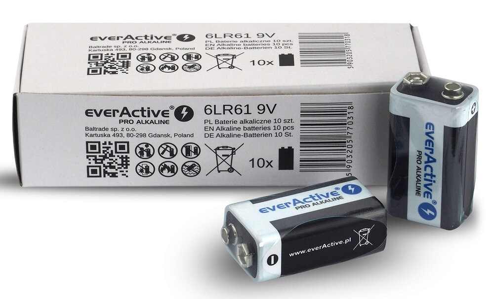 EverActive BATTERY R9/6LR61 9V PRO ALKALINE