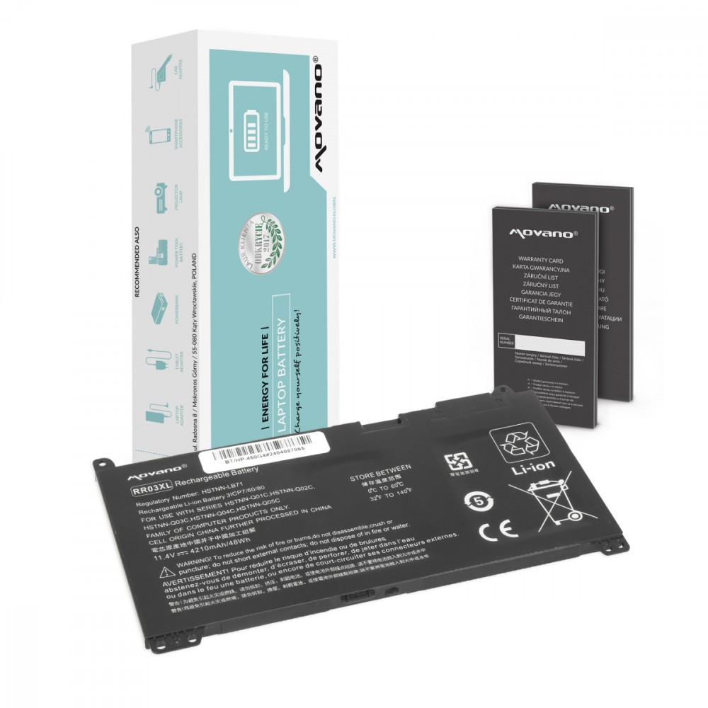 Movano  Battery RR03XL for HP ProBook