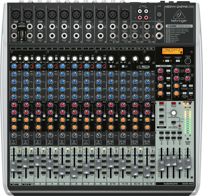 Behringer  QX2442USB audio mixer 24 channels