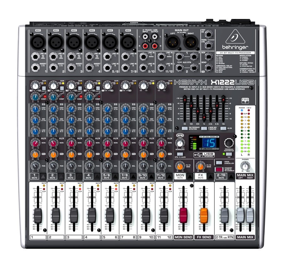 Behringer  X1222USB audio mixer 4 channels