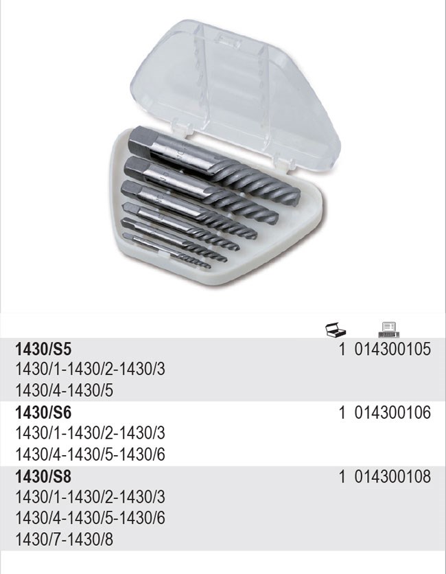 Beta screw extractor set 8 pcs